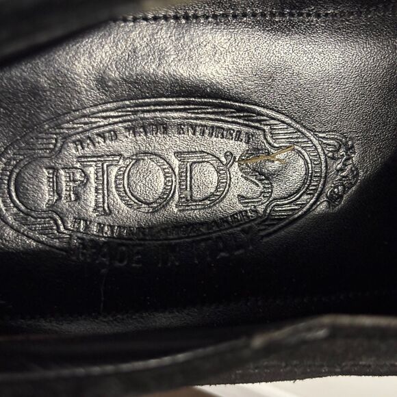 JP Tod\'s Men Suede Lace Up Casual Shoes Black Luxury Brand Made In Italy Size 40 main image 8